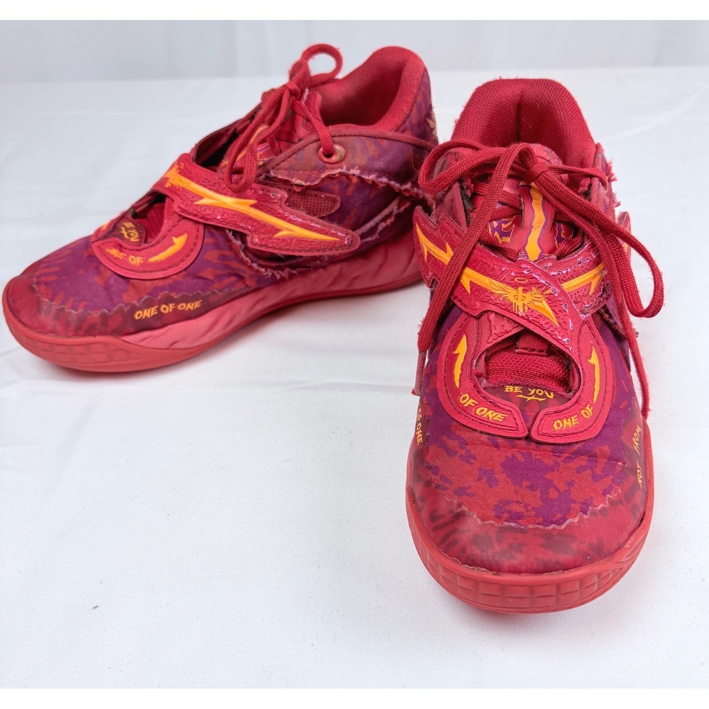 Puma MB.01 LaMelo Ball Be You Red Purple Kids Basketball Shoes 312528-01 Sz 2C